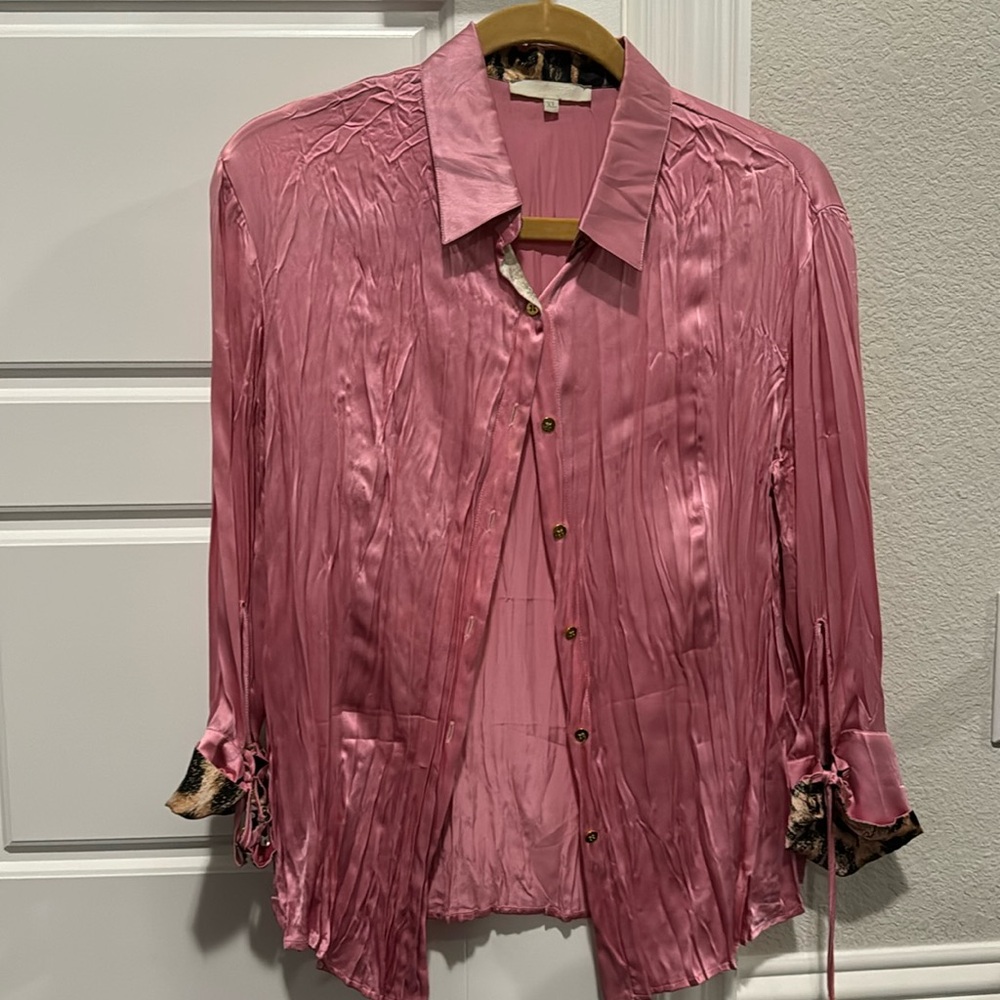 Roberto Cavalli Pink Button Down Shirt